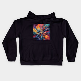 galaxies of colors abstract art Kids Hoodie